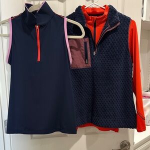 Navy and Flame Red ladies Peter Millar!